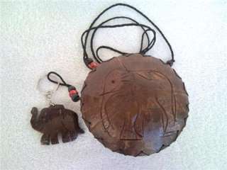 Coconut Shell Elephant Coin Purse Heart Shape New Gift Handmade/Hand 