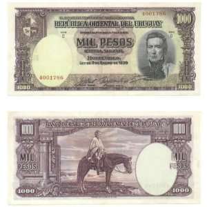  Uruguay L.1939 1000 Pesos, Pick 41c 
