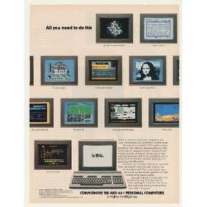  1986 Commodore 128 Personal Computer Print Ad (43008 
