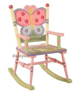Kids Magic Garden Butterfly Frog Rocking Chair Pink NEW  
