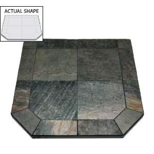   Cleft 32 x 32 Indian Silver Slate Wall Hearth Pad