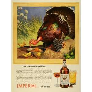 1943 Ad Hiram Walker & Sons Inc Imperial Whiskey Alcohol Bottle Turkey 