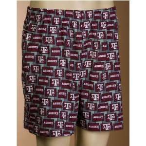 Texas A&M Aggies NCAA Mens Pattern 2 Boxer Shorts (Large)  