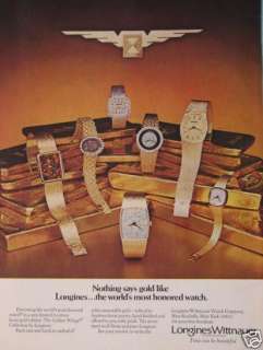 1977 LONGINES WITTNAUER WATCH Vintage Print Ad  
