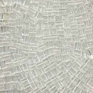   Grams Crystal Clear Miyuki 4mm Square Cube Japanese Glass Seed Beads