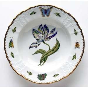Anna Weatherley Old Master Tulips Rim Soup Plate Yellow/Green/Blue 