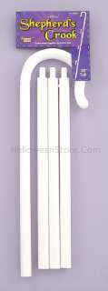 White Shepherds Crook  approx 68 inches assembled. Great Costume 