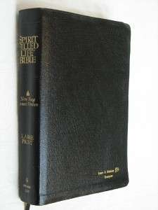   Study Bible NKJV LARGE PRINT Red Letter Thumb Indexed LEATHER  