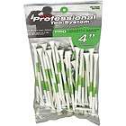 Pride Professional Tee System GREEN 4 Pro Length Max 50 Ct. White 