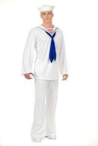 Sailor Man Navy White Uniform Popeye Adult Costume  
