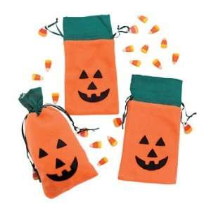 Jack O Lantern Gift Bags   Party Favor & Goody Bags & Fabric Favor 