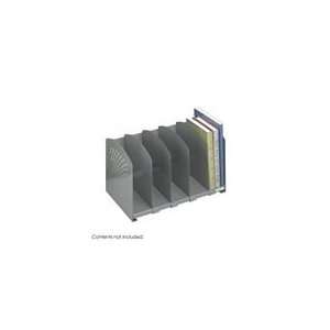    Five Section Adjustable Book Rack in Gray by Safco