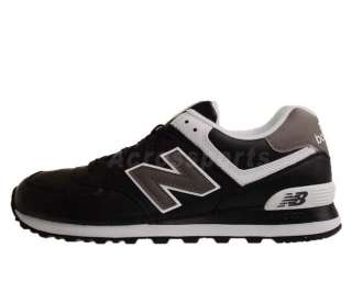 New Balance NB574 BW D Black Leather White 2011 Mens New Casual Shoes 