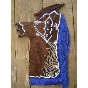  Bull Riding Soft Smooth Leather Rodeo Western Chaps 
