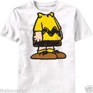 New Authentic Peanuts Charlie Brown Headless Costume Adult T Shirt 