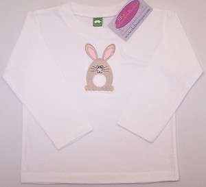 Cute Round Bunny & Whiskers Long Sleeve Easter Holiday Baby or Toddler 
