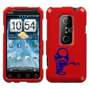  HTC EVO 3D BLUE STORM PEEING ON A RED HARD CASE COVER 