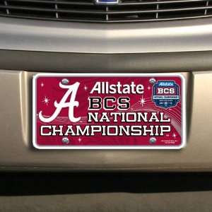 Alabama Crimson Tide 2012 BCS National Championship Game Metal License 