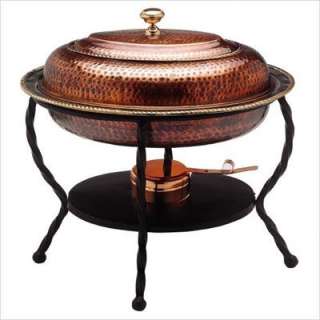 Old Dutch Oval Antique Copper Chafing Dish 841  