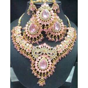  Belly Dance Indian Jewelry Set  Pink Arts, Crafts 