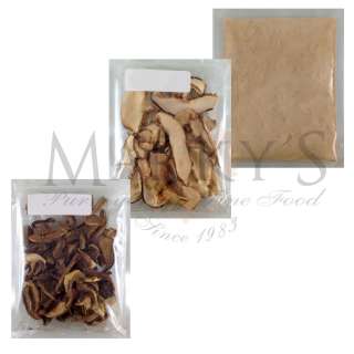 Dried Wild Mushrooms Sampler, Porcini, Shiitake Sliced & Shiitake 