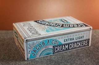 Jacob & Co Cream Crackers Metal Tin Container England  