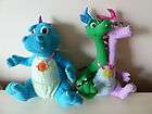 Dragon Tales Plush ZAK AND WHEEZIE & ORD Playskool Stuffed Toys 1999