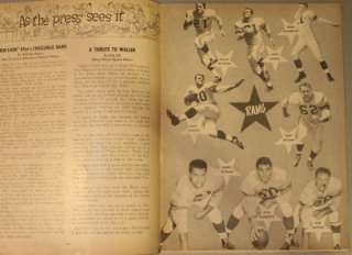 1956 Los Angeles Rams San Francisco 49ers Program Hirsch Wade Tittle 