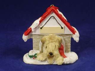 SOFT COATED WHEATEN TERRIER Doghouse Ornament #41  