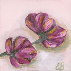  ON SALE Sweet Pea Magenta Canvas Reproduction