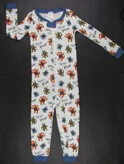 NWT Gymboree MONSTER Footless GYMMIES Pajamas PJs 3 6  