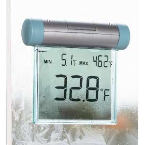Weather Resistant Digital Window Mounted Thermometer with Big Display 
