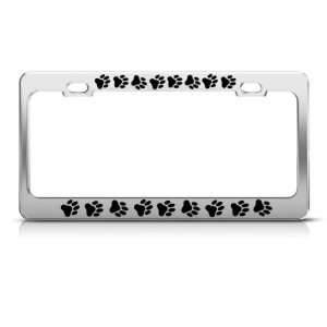  Dog Paw Paws Print Animal license plate frame Stainless 