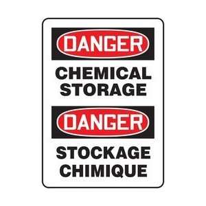 DANGER CHEMICAL STORAGE (BILINGUAL FRENCH   DANGER STOCKAGE CHIMIQUE 