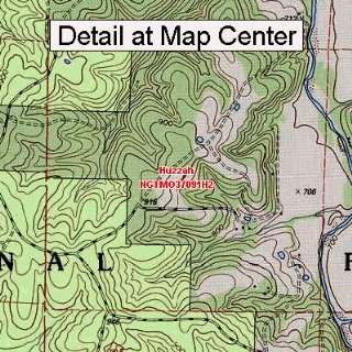 USGS Topographic Quadrangle Map   Huzzah, Missouri (Folded/Waterproof 