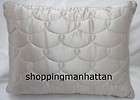 Barbara Barry Decorator Quilted Bed Pillow PLATINUM SILVER New with 