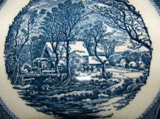 CURRIER IVES Old Grist Mill 10 dinner plates Royal USA Thanksgiving 