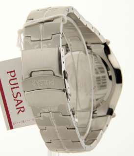 PF3745 Mens Pulsar Steel Chrono Date Alarm New Tachymeter Watch Sharp 