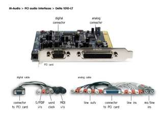 Audio Delta 1010LT 24 Bit 96kHz PCI Card  