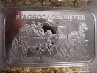 OZ 999 STAGECOACH 2012 BULLION BARTER SILVER ART BAR DIVISIBLE BY 1 