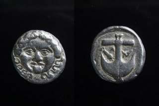 Superb Ancient Greek silver drachm. Apollonia 450 400 B.C.  