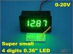   Emerald Green LED DC 20V 200V Digital Volt Meter Auto Range C3604C