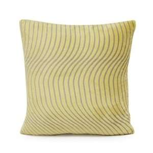  18 X 18 Mustard Waves Microfiber Throw Pillow Cover 