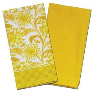  Kay Dee Designs Uptown Cafe Towel, Lemon, Set of 2