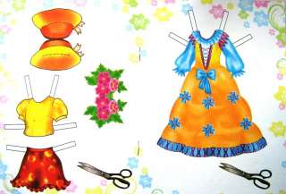 RUSSIA paper doll book BABY ANYA   wonderful dresses  