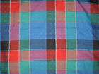 A300 Vintage 50s Plaid gingham wool cotton damask fabric