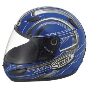    GMAX GM38 Graphic Full Face Helmet Small  Blue Automotive