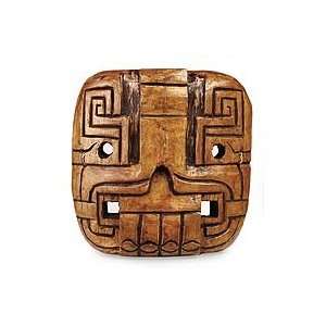  NOVICA Cedar wood mask, Maya Duality