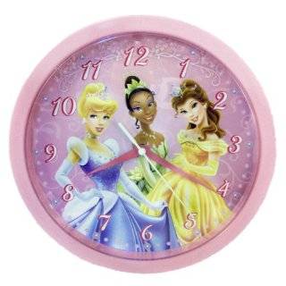 Disney 10 Princess Clock Cinderella Tiana Belle