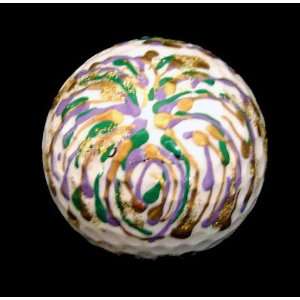  Mardi Gras Fireworks Design   Hand Painted   Golf Ball 